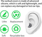 Silicone Replacement Earbud Tips Ear Tips Fit Most in-Ear Earbuds(Inner Hole 3.8mm -5.1mm) Headphone Rubber Tips Earbud Covers 9 Pairs S M L