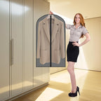 Zilink Clear Garment Bag Dress Bags for Storage Suit Bag Coat Bags with Full Length Zipper for Clothes Closet Storage