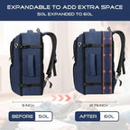 Travel Backpack, Extra Large Carry on Backpack, TSA 18.4 inch Laptop Bags Flight Approved, Lightweight Waterproof Business Luggage Bag, Gifts for Women, Blue