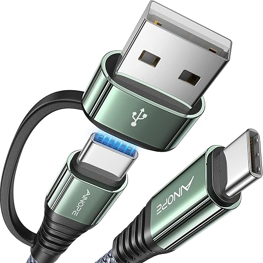 AINOPE USB C to USB C Cable, 6 FT USB C Cable Fast Charging with USB to USB C Adapter, 60W USB to USBC Cable for iPhone 17 Pro Max Air Type C Cable for iPhone 16/15/14/13/12, Grey