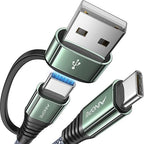 AINOPE USB C to USB C Cable, 6 FT USB C Cable Fast Charging with USB to USB C Adapter, 60W USB to USBC Cable for iPhone 17 Pro Max Air Type C Cable for iPhone 16/15/14/13/12, Grey