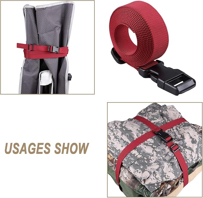 MAGARROW 24" 40" 60" 100" Strap Buckle Packing Straps Adjustable 1-Inch Belt