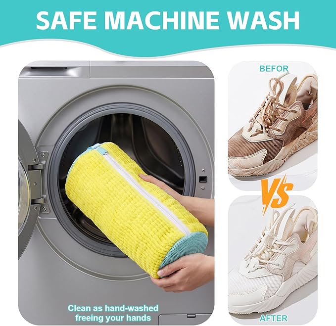 Shoe Washing Machine Bag Reusable Sneakers Tennis Shoe Cleaning Bags for Washing Machine and Dryer, Delicates Laundry Bags for Lingerie, Socks and More