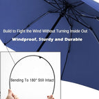 LANBRELLA Umbrella Windproof Compact Travel Umbrella Auto Open Close for Rain