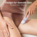 Hair Removal Epilators Bikini Trimmer for Women, Painless Waterproof Electric Foil Shaver Razors for Facial Leg Body Armpit, Ceramic Blade with USB Charging Dock, Travel Grooming Gift for Her, Purple