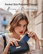 Portable Charger with Built-in Cables 10000mAh Power Bank with Cords, Slim Battery Pack with LED Display, Travel Essential Portable Charger for iPhone 17/16/15/14 Series, Android Samsung Google Pixel