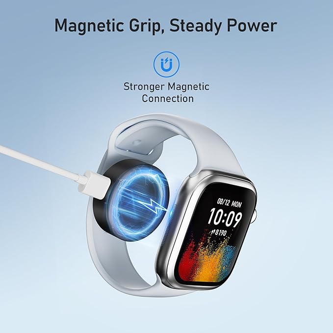 Elebase for 5W Apple Watch 11 USB C Charger,Magnetic USBC Apple Watch Charging Adapter,Wireless iWatch Charger Dock Type C & iPhone Power Port for i Watch Series 10 9 8 7 6 Ultra SE 3,42/46/44mm,Tesla