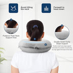 GDEOUP Travel Pillow 100% Pure Comfortable U Shape Memory Foam Pillows Neck and Head Support Portable Travel Neck Pillow Suitable for Planes Airplane for Traveling,Train,Self-Drivingng Car,(Grey)