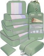 BAGAIL 6 Set/8 Set/10 Set Packing Cubes Various Sizes Packing Organizer for Travel Accessories Luggage Carry On Suitcase