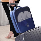 Shoe Bags - Holds 3 Pair of Shoes, Travel Essentials for Flying Carry On Luggage - Blue