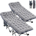 ABORON 2PK XXL Camping Cot for Adults 900LBS - 78"×32" Oversized Folding Bed with Mattress Pad, Heavy Duty 1200D Oxford Outdoor Cot with Carry Bag