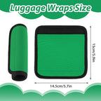 2 Pack Luggage Handle Wraps for Suitcase Bright Color Luggage Handle Covers Suitcase Tags identifiers Travel Accessories for Airplane/Flying (Green)