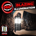 GearLight Rechargeable Camping Lantern - 2 Portable LED Lanterns with Magnetic Base and Foldable Hook for Emergency Use or Campsites, Essential Hurricane Survival Kit - Black