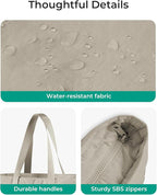 BAGSMART Tote Bag for Women, Tote Bag with Zipper Work Tote with Compartments Nurse Shoulder Hanbag for Travel, Gym