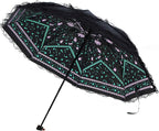 URAWESO Vintage Lace Parasol Gothic Lolita Umbrella UV Sun Protection Witch Cosplay Photoshoot Props Party Decoration