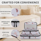 U+U 5 Set Packing Cubes for Travel Essentials Ultralight Luggage Packing Organizers with Laundry Bag and Shoe Bag for Vacation, Business Trip and Camping (Cherry Tomato)
