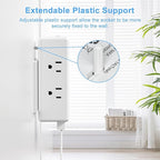 Multi Plug Outlet Extender with 6 Outlets & 3 USB Ports - MKSENSE Surge Protector Outlet Plug Adapter, Multi Plug Wall Outlet, 3-Sided Spaced Design for Home Office Travel (White)