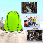 Grneric Drawstring Bags Bulk 14 Pcs Drawstring Backpack Bulk Cinch Bag Sackpack for Men Women Gym (Light Green)