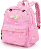 STEAMEDBUN Corduroy Toddler Backpack for Girls 2-4: Kids backpack for Girls - 12 inch Preschool Kindergarten Backpacks - Rainbow