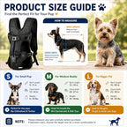 Dog Backpack Carrier, Legs-Out Front Carrier for Small Medium Dogs, Adjustable Breathable Front Carrier for Hiking, Cycling, Travel