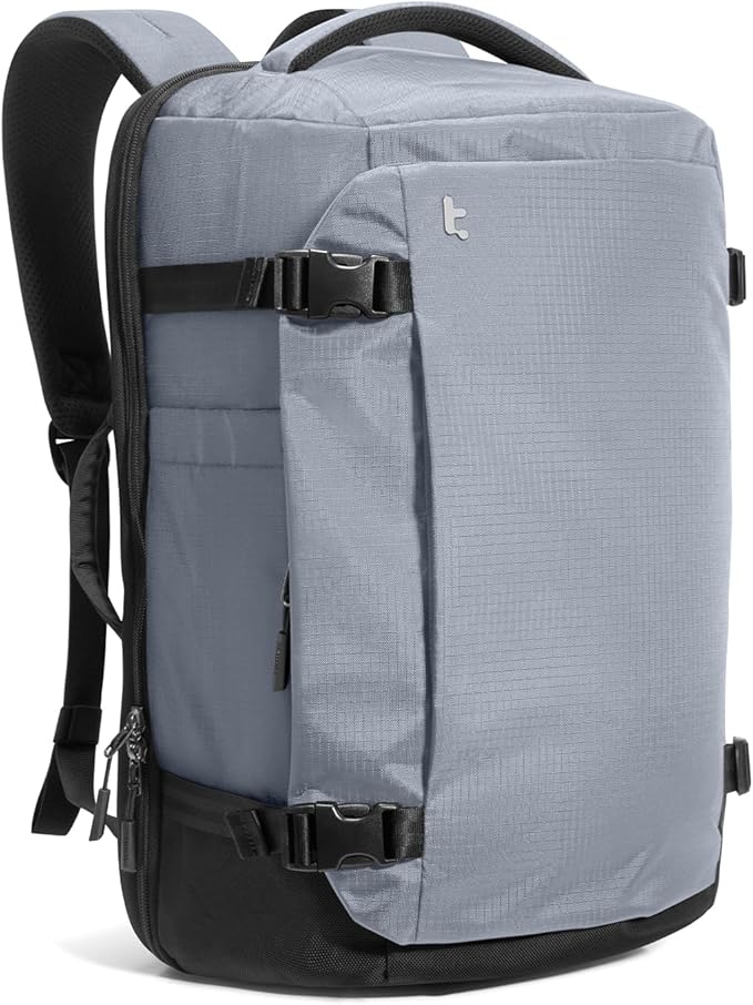 tomtoc Travel Backpack 28L, TSA Friendly Flight Approved Carry-on Luggage, Personal Item Travel Bag, Water-resistant Lightweight Business Rucksack, Durable Bag Fits 16 Inch Laptop