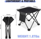 KABOER 2 Pack Folding Camping Stool Portable Outdoor Camping Chair for Fishing BBQ Hiking Gardening Beach Travel with Carry Bag