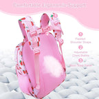 RHCPFOVR Kids Backpack for Girls - Girls Backpack 3-8 Ages Strawberry for Kids 15 Inch School Bookbag for Kindergarten Elementary School Bookbag for Girl 1st 2nd Grade