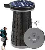 Upgraded Collapsible Stool with Cushion, 800 lbs Heavy Duty Capacity & Lightweight 2.6 lbs, 18-Inch Portable Retractable Folding Stool for Adults, Camping, Fishing, Hiking, BBQ, Travel, Outdoor Events