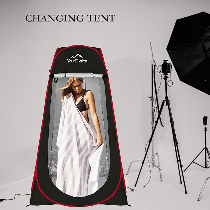 Your Choice Pop Up Privacy Tent, 3.9x3.9x6.2FT Portable Shower Tent for Camping, Waterproof Outdoor Changing Room with Carry Bag for Beach Hiking RV Fishing | Portable, for Camping, Beach, Hiking, with Carry Bag, Quick Setup