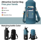 DYSANKY Insulated Water Bottle | Thickened Stainless Steel for Gym and Hiking with Straw, Carrier Bag, Handle Strap | BPA-Free 87 oz