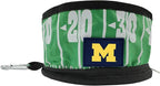 NCAA Michigan Wolverines Collapsible Dog Travel Bowl, Food and Water Bowl for Dogs & Cats. Best Portable & Lightweight Leak-Proof Pet Bowl for Travel with Football Field & Pebble-Grain Design.