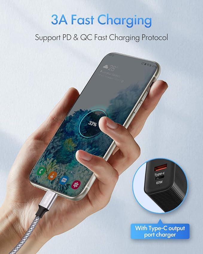 etguuds USB C to USB C Cable 2ft, 2-Pack 60W USBC to USBC Cord, Type C to C Charger Cable Fast Charging for iPhone 17 16 15 Pro Max Plus Air, Samsung Galaxy S25 S24 S23, for MacBook/iPad, Pixel