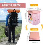 Ann Katy Upgrade XL Portable Toilet for Adults, Extra Large Portable Travel Floding Toilet, Camping Tall Toilets with Lid for Adults and Kids Compact Potty for Car,Hiking,Beach and Camping