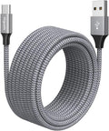 etguuds USB C Cable [20ft/6m], 1-Pack, Long USB-A 2.0 to USB-C Cable, Fast Charging Type C Charger Cord Nylon Braided for Samsung Galaxy Note, LG, Moto, Pixel, Switch, and Other USB C Devices