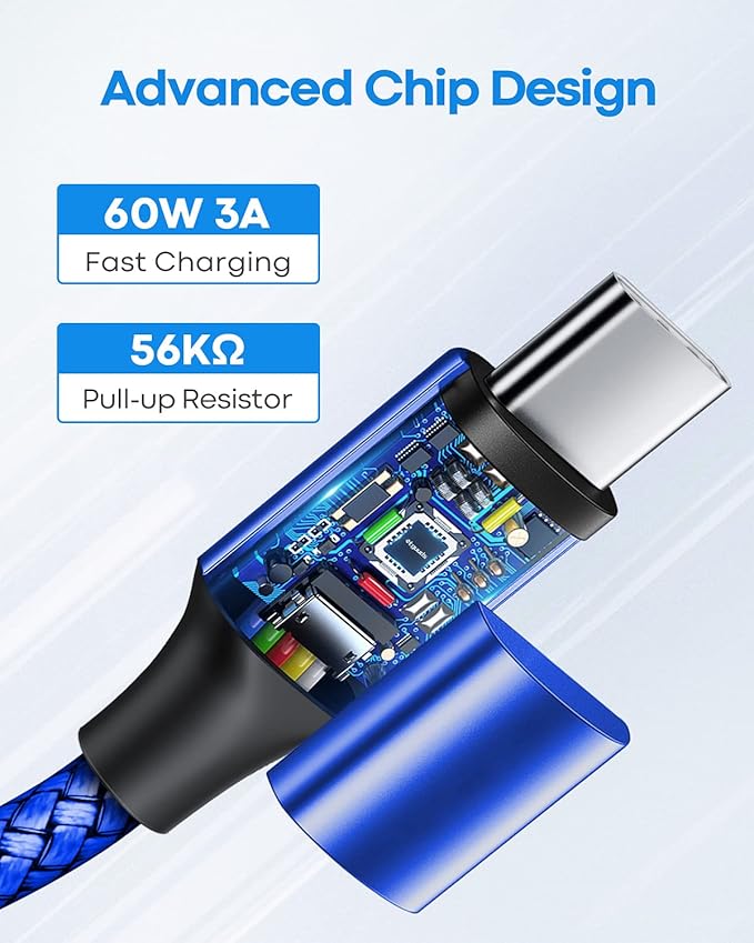 etguuds USB C to USB C Cable 1ft, 2-Pack 60W USBC to USBC Cord, Type C to C Charger Cable Fast Charging for iPhone 17 16 15 Pro Max Plus Air, Samsung Galaxy S25 S24 S23, for MacBook/iPad, Pixel