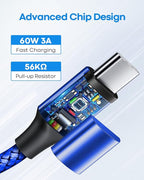 etguuds USB C to USB C Cable 1ft, 2-Pack 60W USBC to USBC Cord, Type C to C Charger Cable Fast Charging for iPhone 17 16 15 Pro Max Plus Air, Samsung Galaxy S25 S24 S23, for MacBook/iPad, Pixel