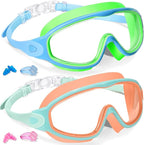 Keary 2 Pack Kids Swim Goggles for 3-15 UV Protection Anti-Fog Pool Water Swimming Goggles For Boys Girls Youth Toddler