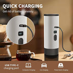 RQUOIRE 3-in-1 Portable Coffee Maker, Espresso Machine, Self-Heating Travel Coffee Maker Compatible with NS, DG Pods & Ground Coffee, Small Mini Espresso Machine for Car Camping, Hiking With Stand