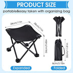 Ripeng 4 Pcs Portable Airplane Travel Foot Rest, Folding Camping Stool, Under Desk Foot Rest at Work for Long Flight, Home and Office Outdoor Hiking Fishing with Carry Bag