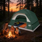 CAMPROS CP Camping Tent 2/4/6 Person, Waterproof Windproof Double Layer Dome Tent, Easy Setup with Large Mesh Windows & Wide Door for Outdoor Camping Backyard