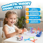 20Pcs Magnetic Travel Toys, Magnets Men for Kids with Metal Box, Airplane Car Travel Fidget Toys Portable Road Trip Activities Essential, Classroom Toys for Kids Birthday Stocking Stuffers Gifts