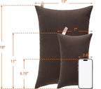 NTBAY Tiny Pillows, Down Alternative 7"x11" 100% Microfiber, Filler: 100% Polyester Mini Pillow for Travel, Pets, Soft Machine Washable Small Pillows for Neck, Wrist, Lumbar and Knee, Dark Brown
