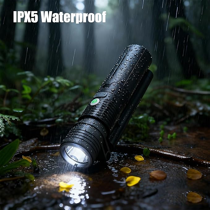 Telescopic Camping Light, Portable Rechargeable Camping Lantern, Outdoor Adventure Emergency Flashlight, Waterproof LED Camp Lamp with Magnetic (Black)