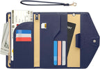 ZOPPEN Passport Holder Women Travel Wallet (Ver.5) for Women Rfid Blocking Passport Cover Case Document Organizer Wrist Strap