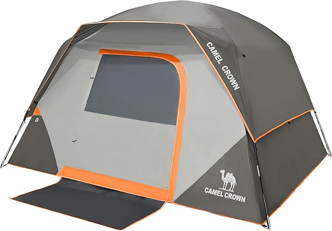 CAMEL CROWN Tents for Camping 4/8 Person Waterproof Tent Quick Setup Folding Outdoor Backpacking Tents Family Hiking