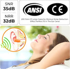 500Pairs Foam Earplugs, 32dB Disposable Noise Reduction Ear Plugs, Hearing Protection Bulk Ear Plugs for Shooting Range, Work, Travel,Concert