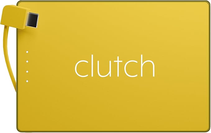 Clutch - Pro USB-C Portable Charger - Compatible with iPhone 15, 16, 17 & Android Devices - Power Bank Magnetic Battery - TSA Travel Approved - USB Rechargeable - Built-in Cable - 5000 mAh - 3.7oz