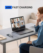 USB C to USB C Cable 60W [2Pack 6FT], USB Type C Fast Charging Cable for Car Durable Braided iPhone USB C Charger Cable USBC to USBC Cord for iPhone 17/16/15/Pro Max/Plus, Samsung Galaxy S23 and More