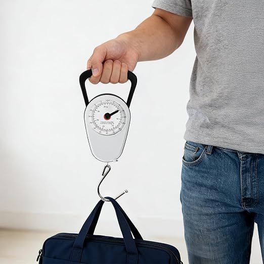4 Pack Luggage Weight Scale, 80 Lbs Portable Fishing Hanging Scale with Tape Measure and Hook, Dual Unit Travel Suitcase Kitchen Dial Weight Scale for Shopping Traveling Food Weighing