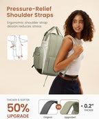 LOVEVOOK Laptop Backpack Women with Giant Tumbler Holder,15.6 inch Work Travel Backpack Computer Laptop Bag,Cute College Nurse Teacher Backpack Purse,Gift for Women & Men,Indigo blue-Mint green-Indigo
